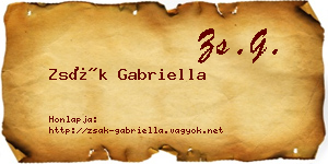 Zsák Gabriella névjegykártya