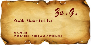 Zsák Gabriella névjegykártya