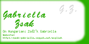gabriella zsak business card